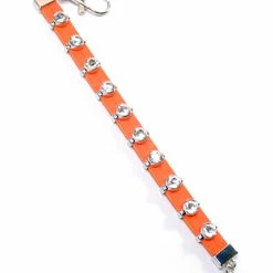 Navika Leather Crystal Stroke Counter Orange