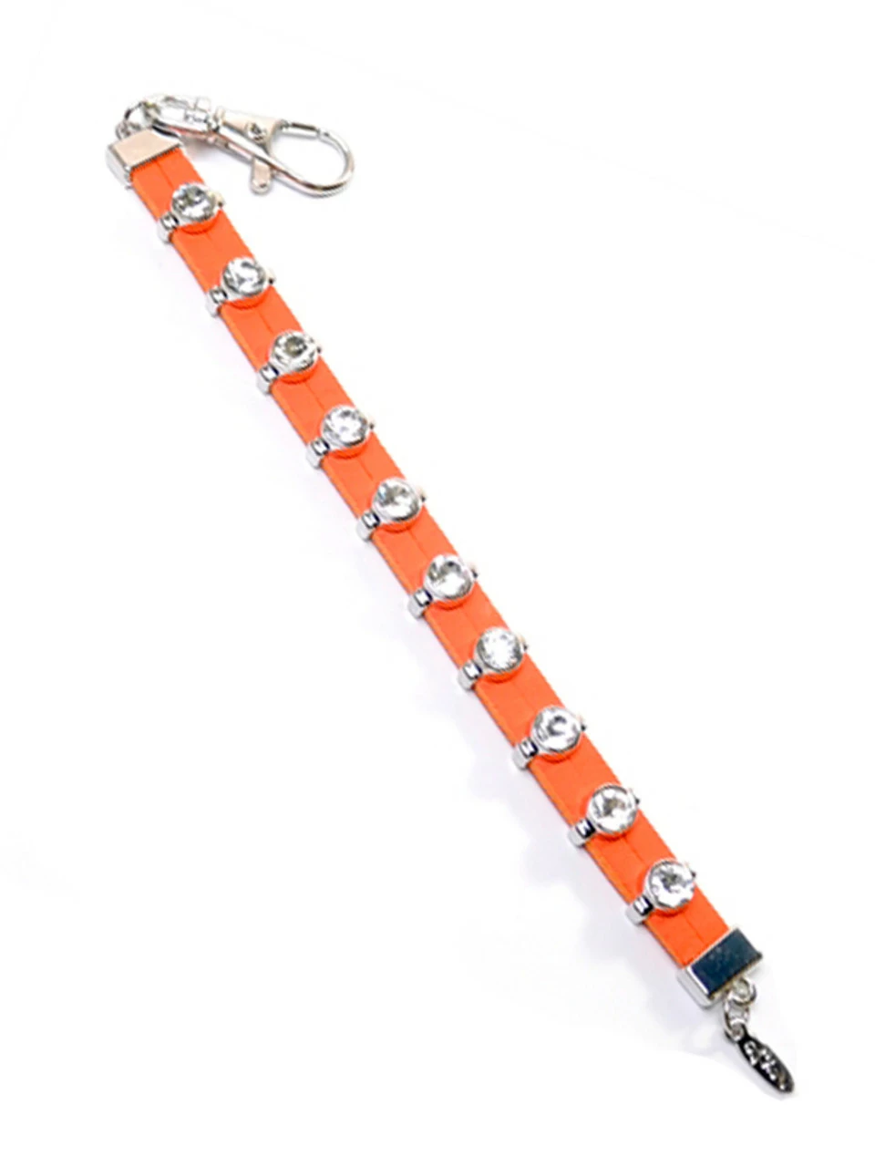 Navika Leather Crystal Stroke Counter Orange