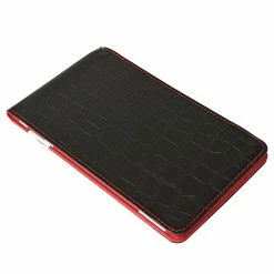 On Par Scorecard Holder Croc Print Black/Red