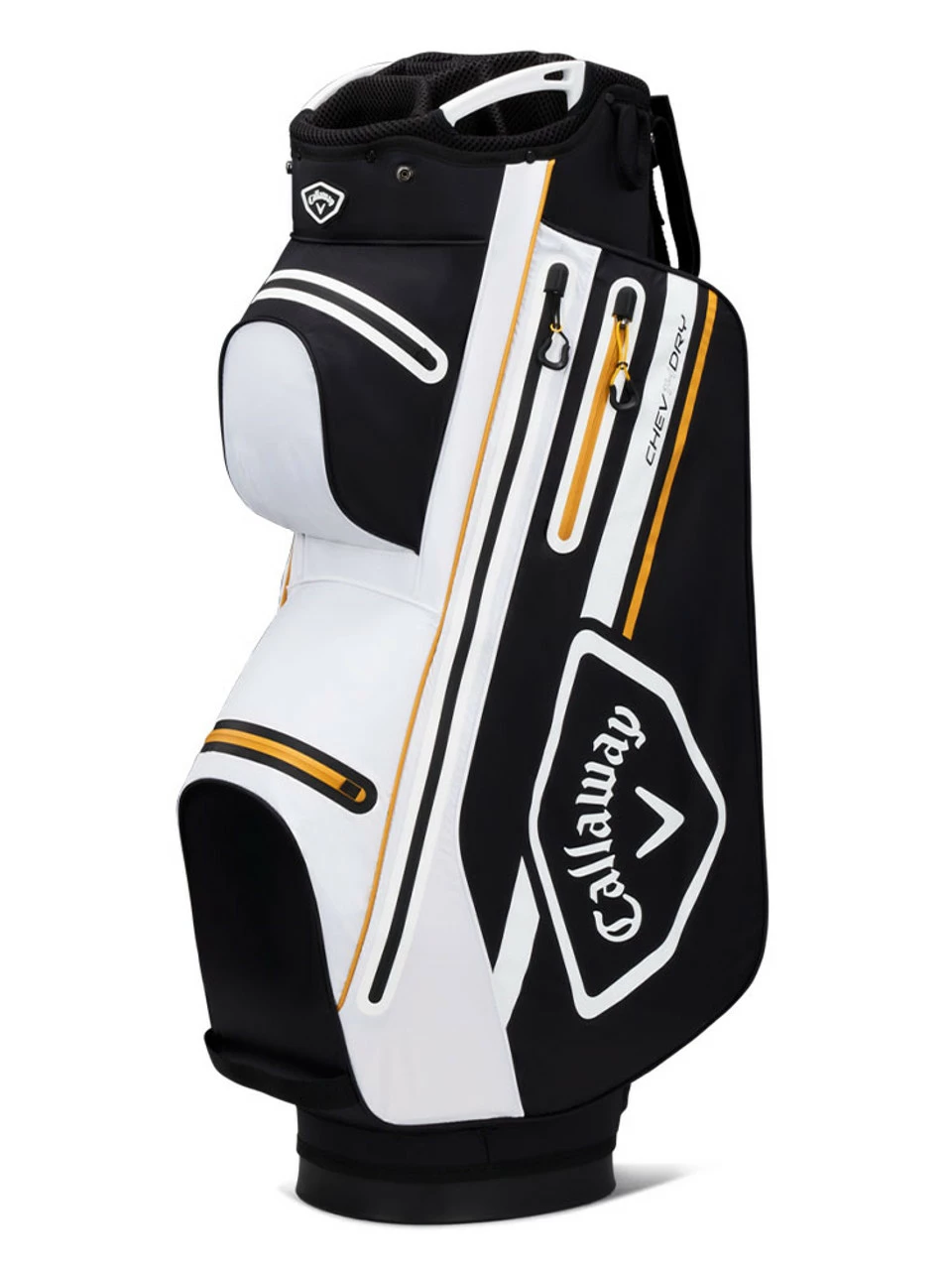 Callaway Chev Dry 14 Cart Bag - White/Black/Gold
