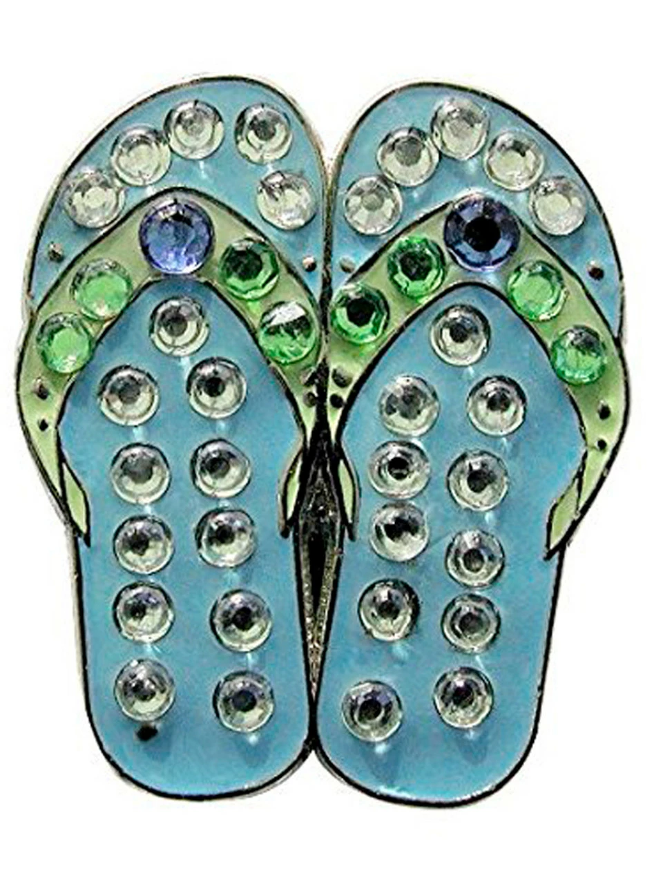 Navika Swarovski Crystal Flipflop Blue Marker