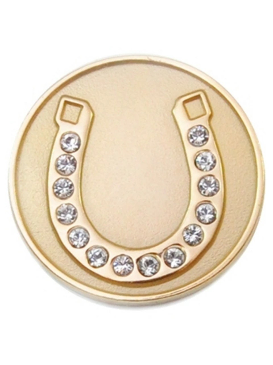 Navika Swarovski Crystal Horseshoe Gold Marker