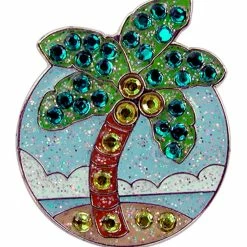 Navika Swarovski Crystal Palm Tree Marker