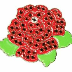 Navika Swarovski Crystal Rose Red Marker