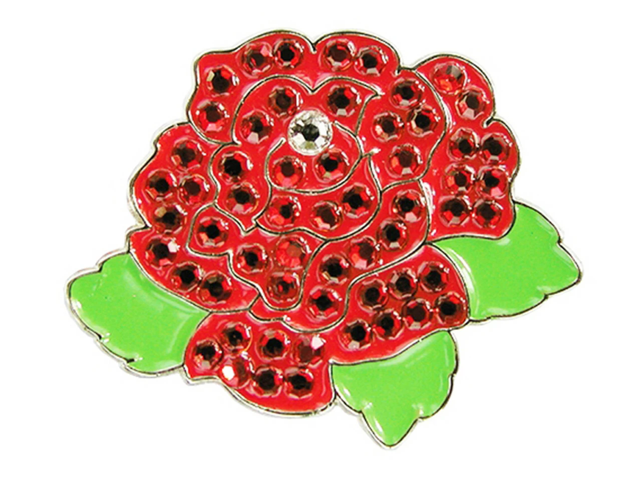 Navika Swarovski Crystal Rose Red Marker