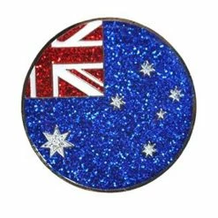 Navika Glitzy Australian Flag Ball Marker