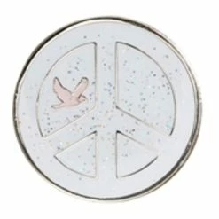 Navika Glitzy Peace White Ball Marker