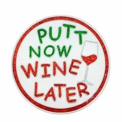 Navika Glitzy Putt Now Wine Later Ball Marker