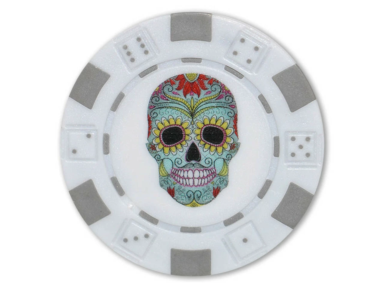 GolfBox Stonehaven Magnetic Poker Chip Ball Marker Green Skull