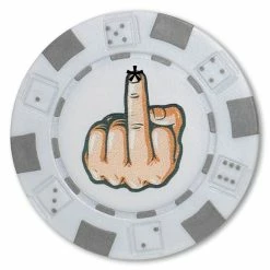 Stonehaven Poker Chip Ball Marker - Rude Finger