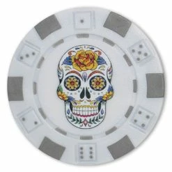 Stonehaven Magnetic Poker Chip Ball Marker White Skull