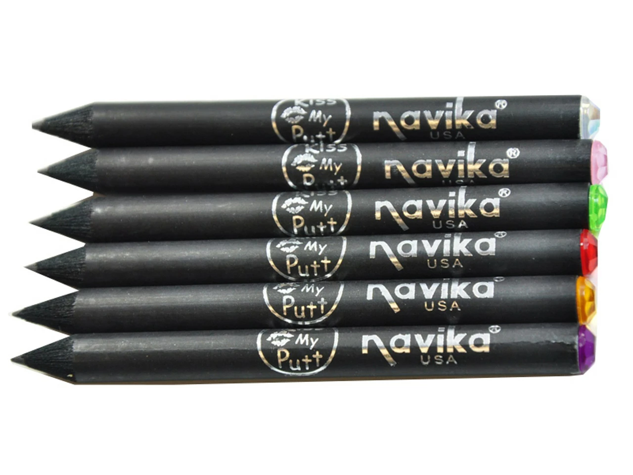 Navika Crystal Pack Of 6 Golf Pencils