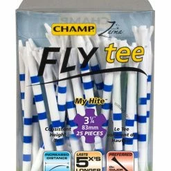 CHAMP FLYtee MyHite 25 Pack 3.25 Inches White/Blue
