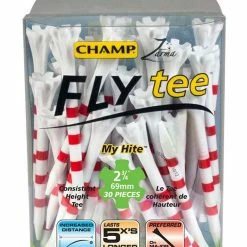 CHAMP FLYtee MyHite 30 Pack 2.75 Inches White/Red