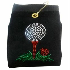 Navika Bling Golf Tee Towel Black