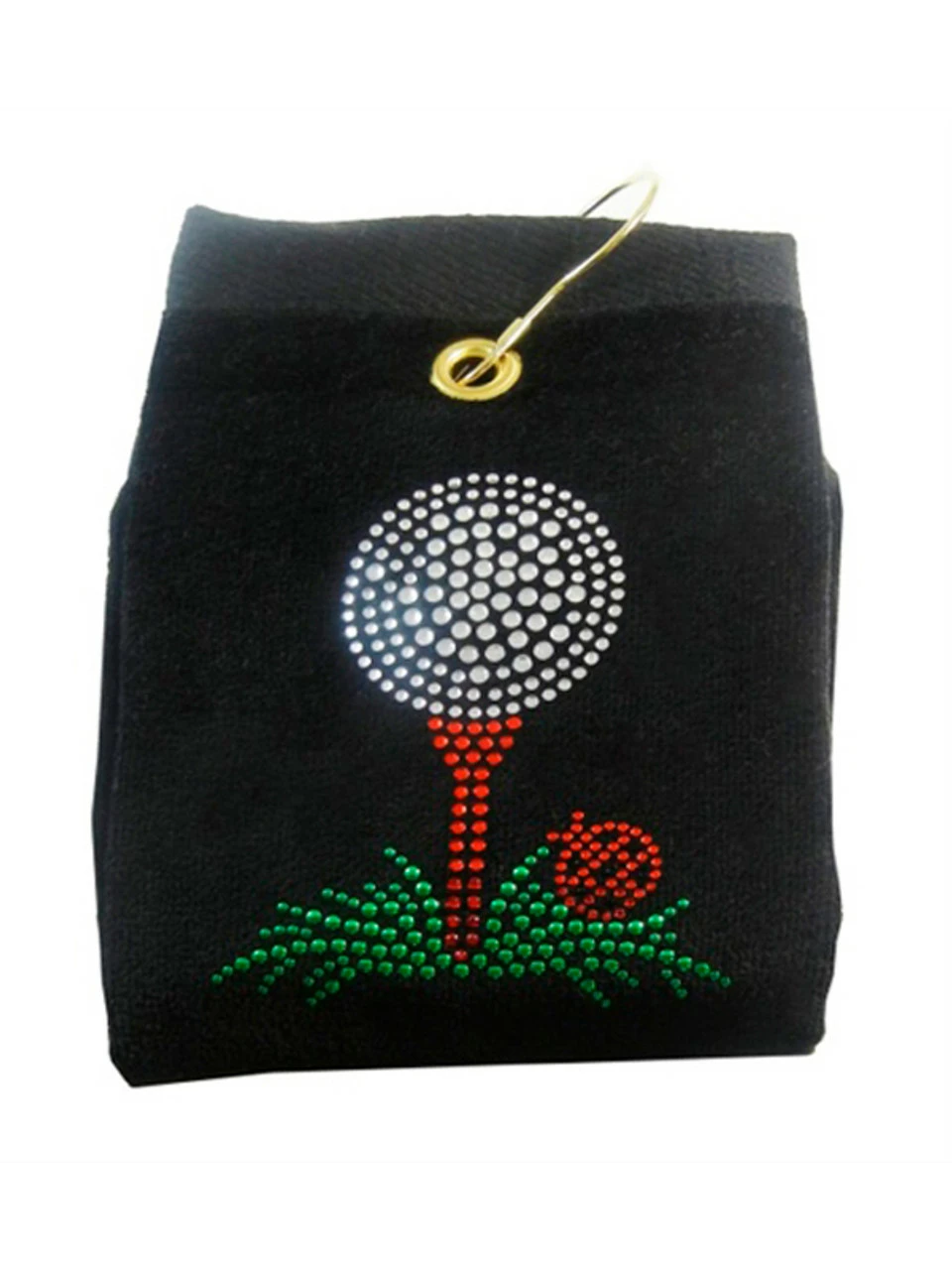 Navika Bling Golf Tee Towel Black