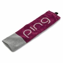 Ping Ladies Trifold Towel - Garnet/Grey